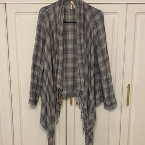 Girl Krazy Black and White Checkered Cardigan